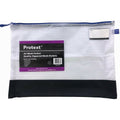 Protext Mesh Pouch A3 with Note Card Holder Assorted Zipper