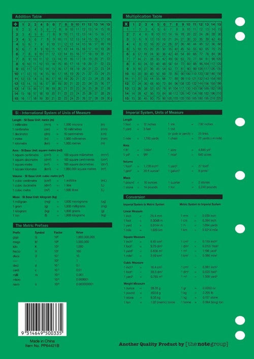 Protext Premium Binder Book A4 128 Page 5mm Grid B7 Pack of 10