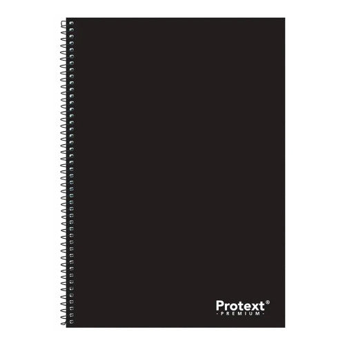 Protext Premium Spiral Notebook A4 120 Page PP Cover Black