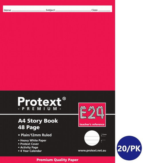 Protext Premium Story Book A4 48 Page Plain 12mm Ruled E24