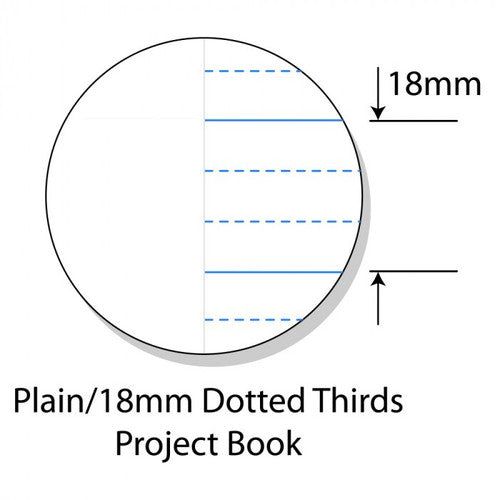 Protext Project Book 330 x 240mm 64 Page Plain Plus 18mm Dotted Thirds Bat Pack of 10