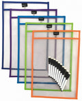 Protext Rewritable Student Pocket A3 Clear with Assorted Colour Trim and Marker Pack of 5