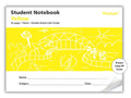 Protext Student Notebook 32 Page 10mm Double Ruled with Guide Yellow