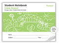 Protext Student Notebook 32 Page 8mm Double Ruled with Guide Lime Green