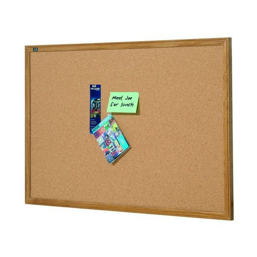 Quartet Corkboard Oak Frame 600 x 900mm