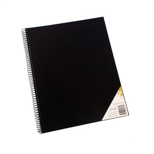 Quill Visual Art Diary PP 110gsm 11 x 14 200 Pages Black Pack of 3