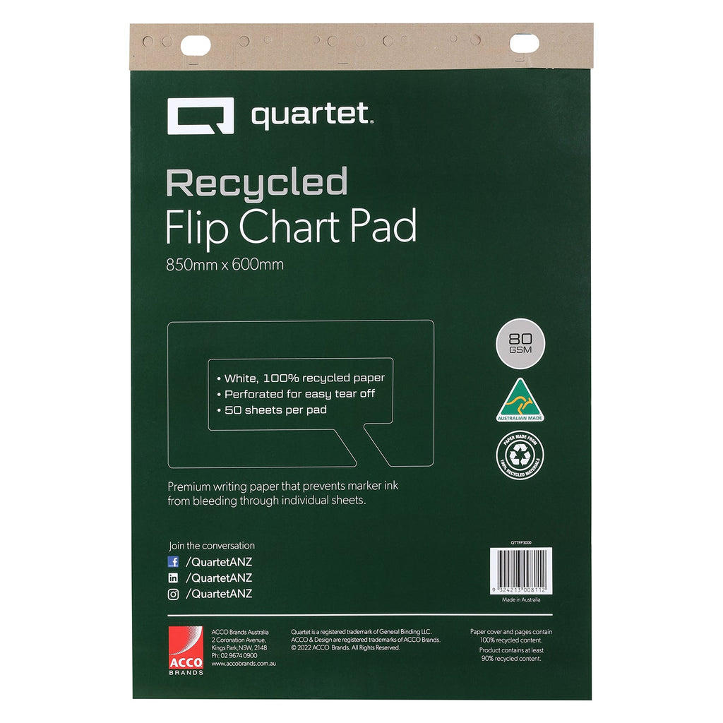 Quartet Flipchart Pad 50 Sheets 600 x 850mm Pack of 2