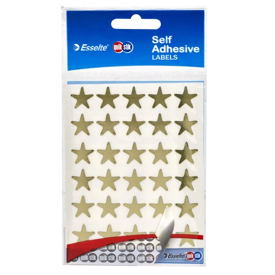 QuikStik Label Star 15mm Gold Hangsell Pack of 150