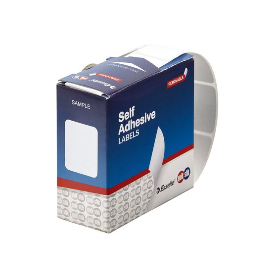 QuikStik Removable Adhesive Label Dispenser Rectangle 24 x 32mm White Pack of 420