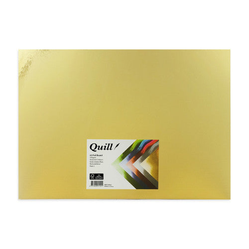 Quill Foil Board 250gsm A3 Assorted Pack of 5