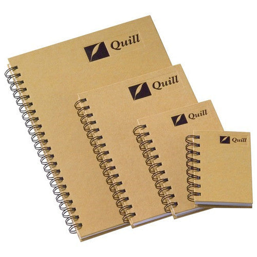 Quill Hardcover Notebook Ruled 70gsm A4 160 Pages Beige Pack of 5
