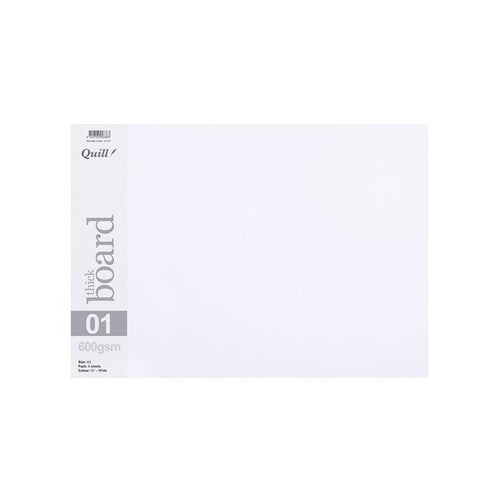 Quill Pasteboard 600gsm A3 White Pack of 5
