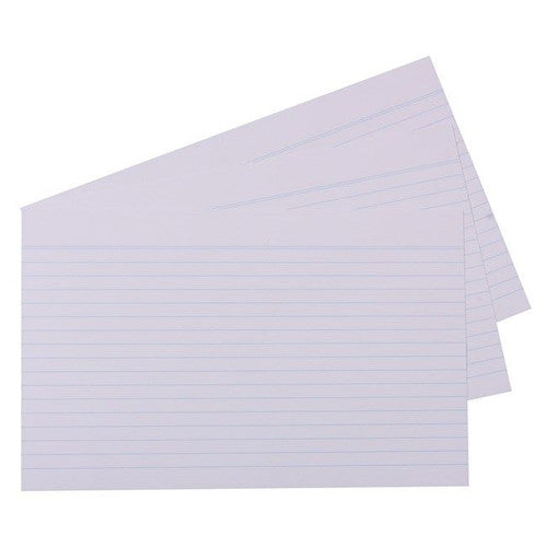 Quill System Cards Ruled 210gsm 127 x 76mm White Pack of 100