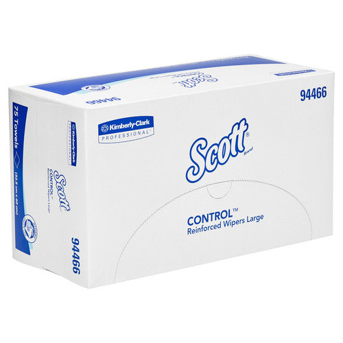 Scott Control Reinforced Large Wipers White 75 Sheets Packs of 6