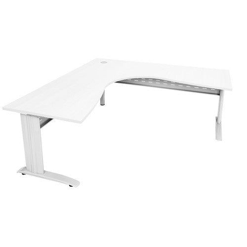Rapidline Rapid Span Corner Workstation 1500 x 1500 x 700mm Natural White / White Satin