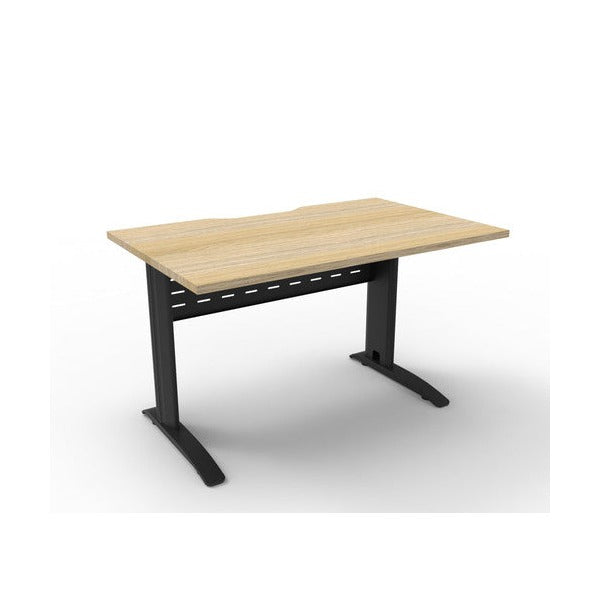 Rapidline Deluxe Rapid Span Open Workstation 1200 x 750mm Natural Oak / Black Satin