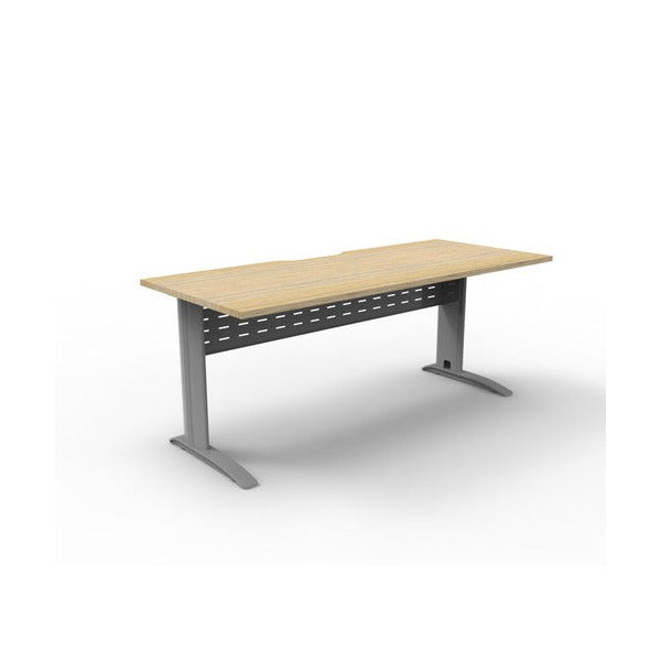 Rapidline Deluxe Rapid Span Open Workstation 1500 x 750mm Natural Oak / Precious Silver