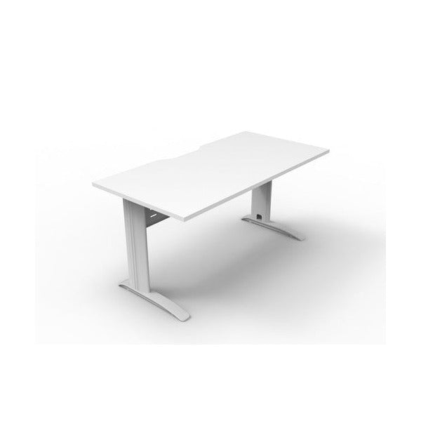 Rapidline Deluxe Rapid Span Open Workstation 1800 x 750mm Natural White / White Satin