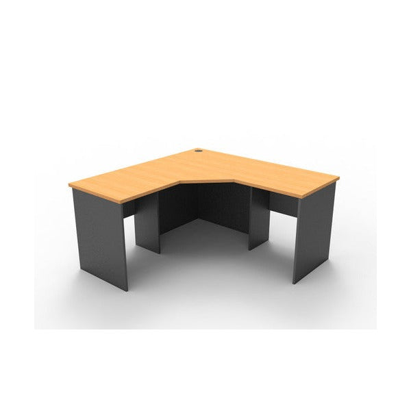 Rapidline Rapid Worker Corner Workstation 1800 x 1800 x 600mm Beech / Ironstone
