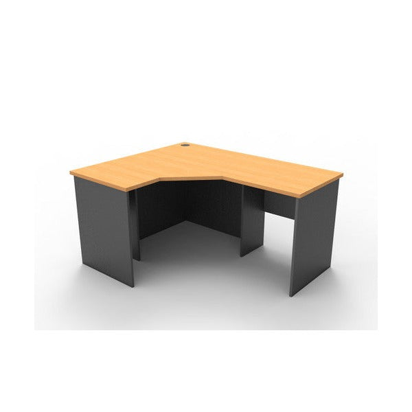 Rapidline Rapid Worker Corner Workstation 2100 x 1800 x 600mm Beech / Ironstone