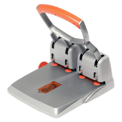 Rapid HDC150 Heavy Duty 4 Hole 150 Sheet Punch Silver Orange