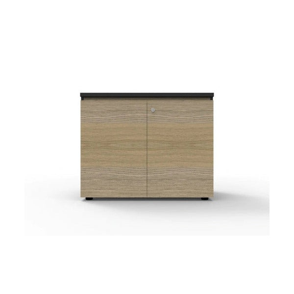 Rapidline Deluxe Infinity Swing 2 Door Cupboard 900 x 600 x 730mm Natural Oak / Black