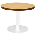 Rapidline Estilo Round Coffee Table Flat Disc Base 600mm Diameter Beech / White