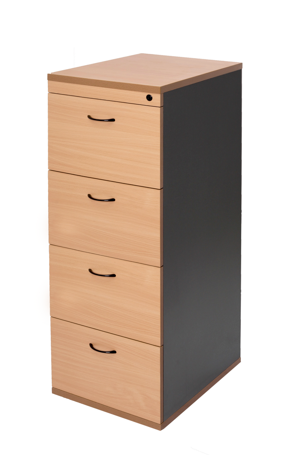 Rapidline Rapid Worker Filing Cabinet 4 Drawer 465 x 600 x 1300mm Beech / Ironstone