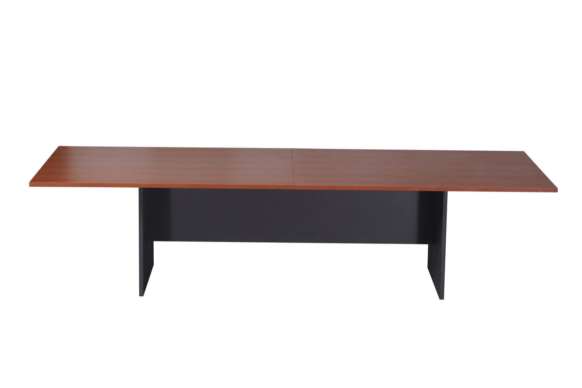 Rapidline Rapid Worker Rectangular Meeting and Boardroom Table 3200 x 1200mm Cherry / Ironstone