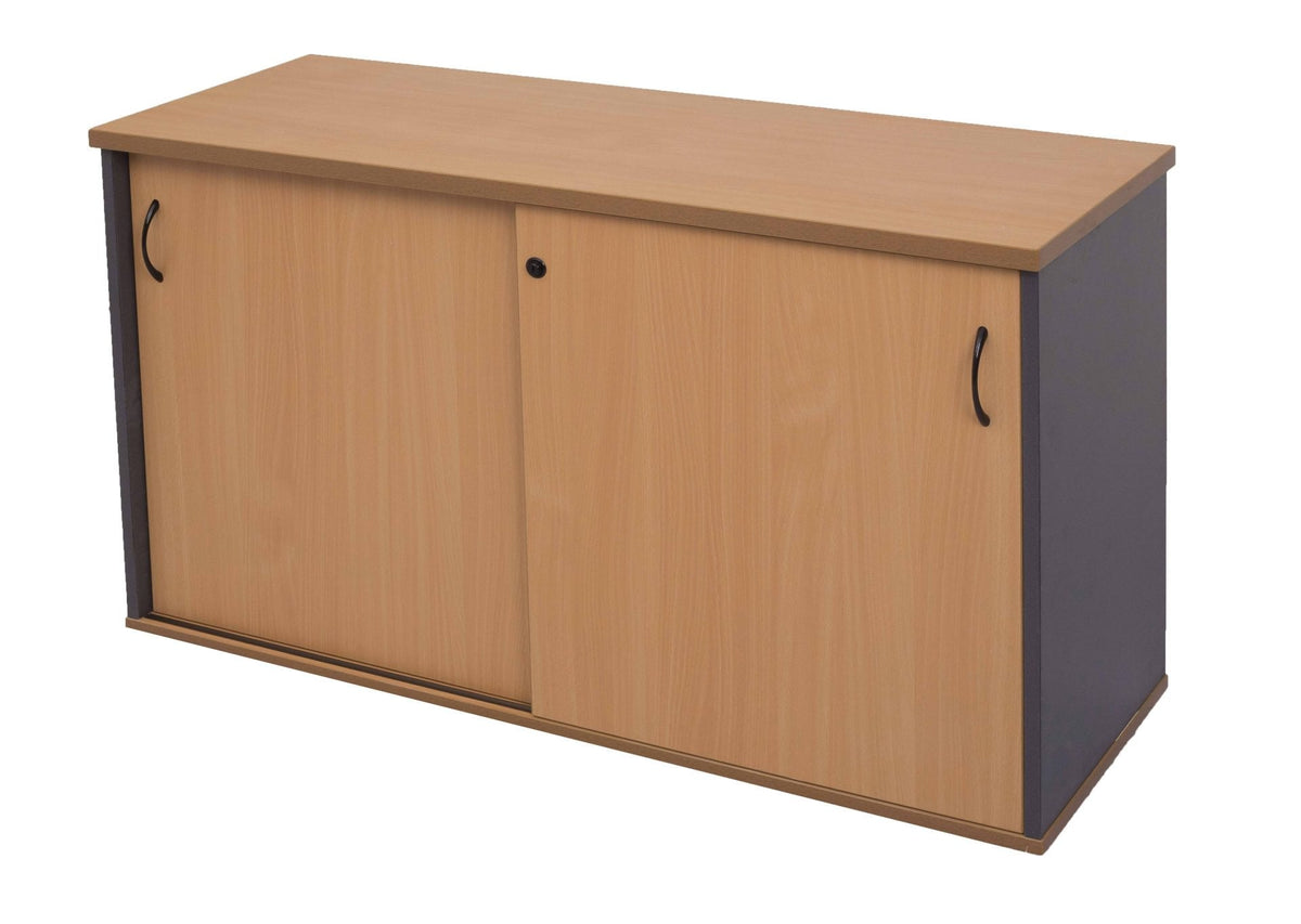 Rapidline Rapid Worker Credenza Sliding Door 1500 x 450 x 730mm Beech / Ironstone