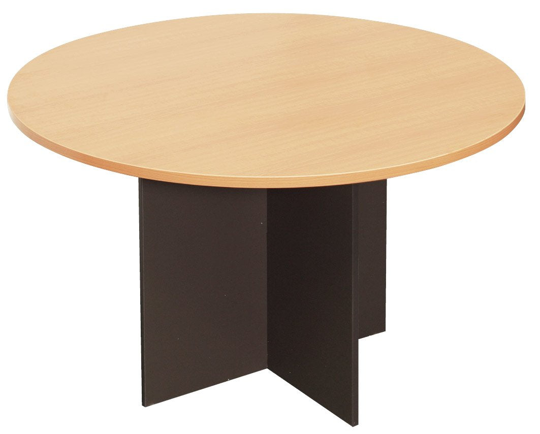 Rapidline Rapid Worker Round Meeting Table 900mm Diameter Beech / Ironstone