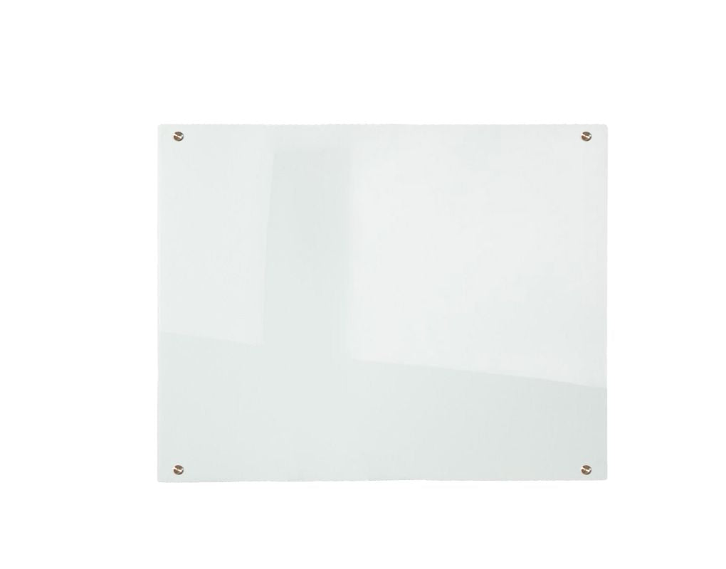 Rapidline Glass Writing Board with Chrome Fittings 1200 x 15 x 900mm