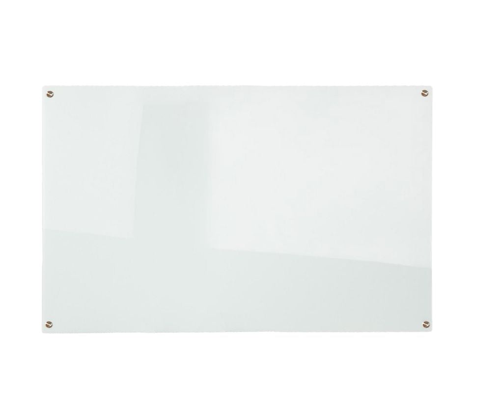 Rapidline Glass Writing Board with Chrome Fittings 1800 x 15 x 900mm