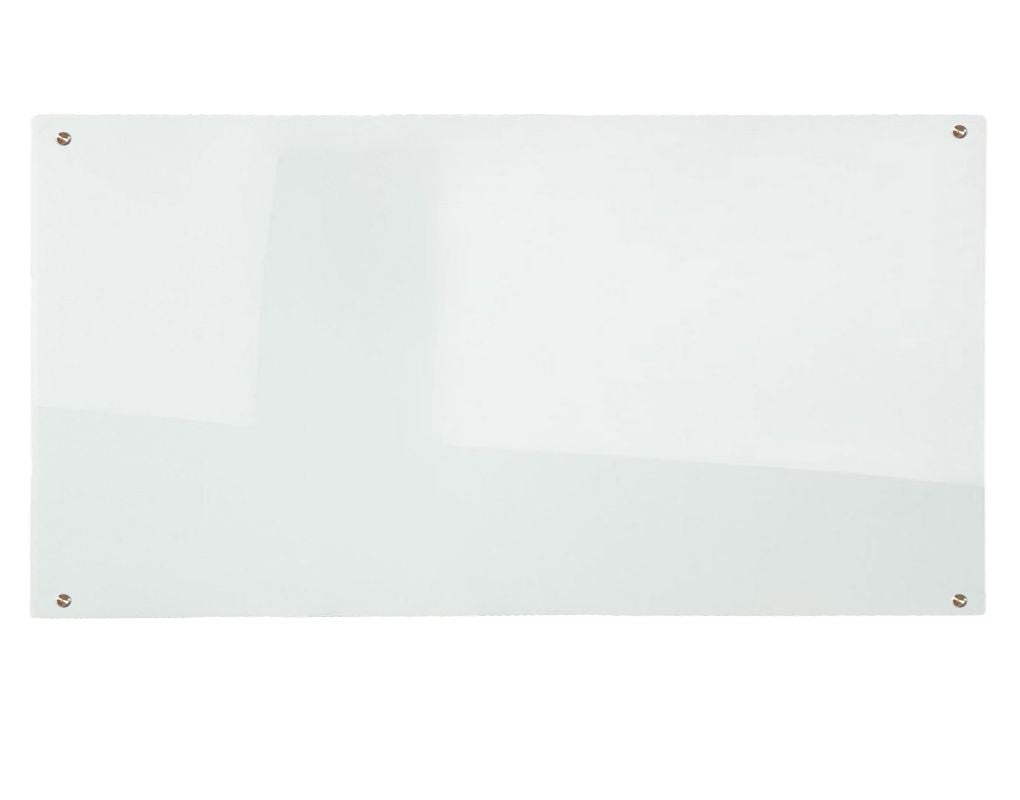 Rapidline Glass Writing Board with Chrome Fittings 2100 x 15 x 1200mm