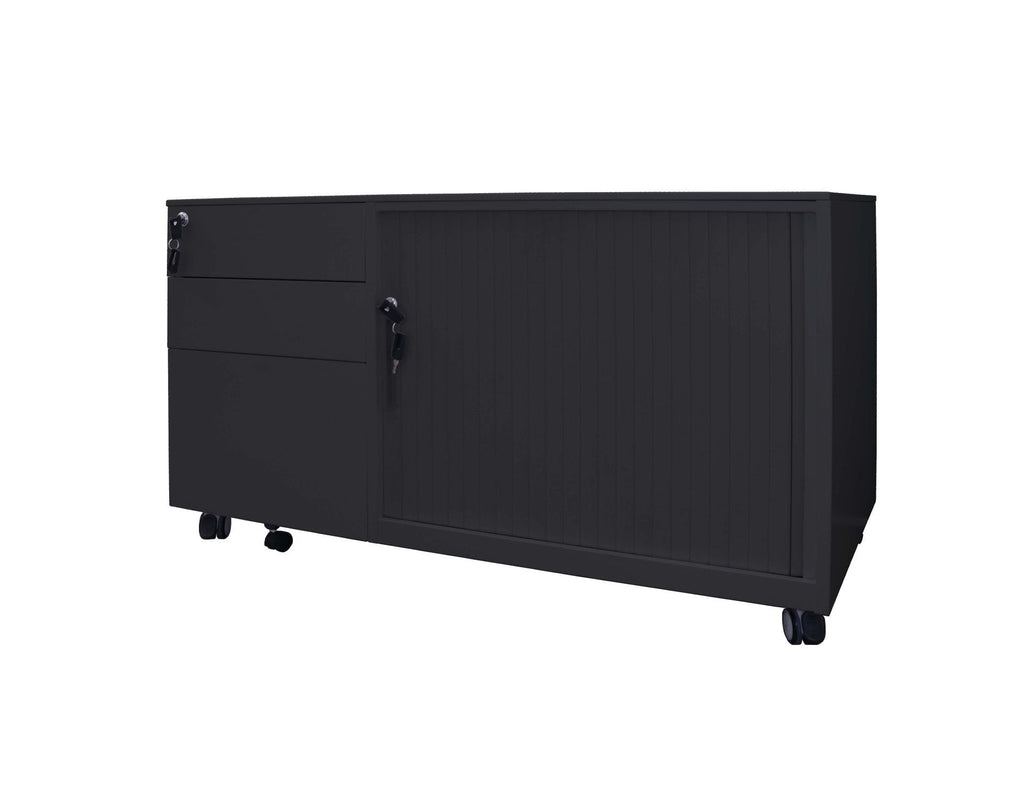 Rapidline Mobile Caddy Right Tambour Door 1050 x 500 x 615mm Black