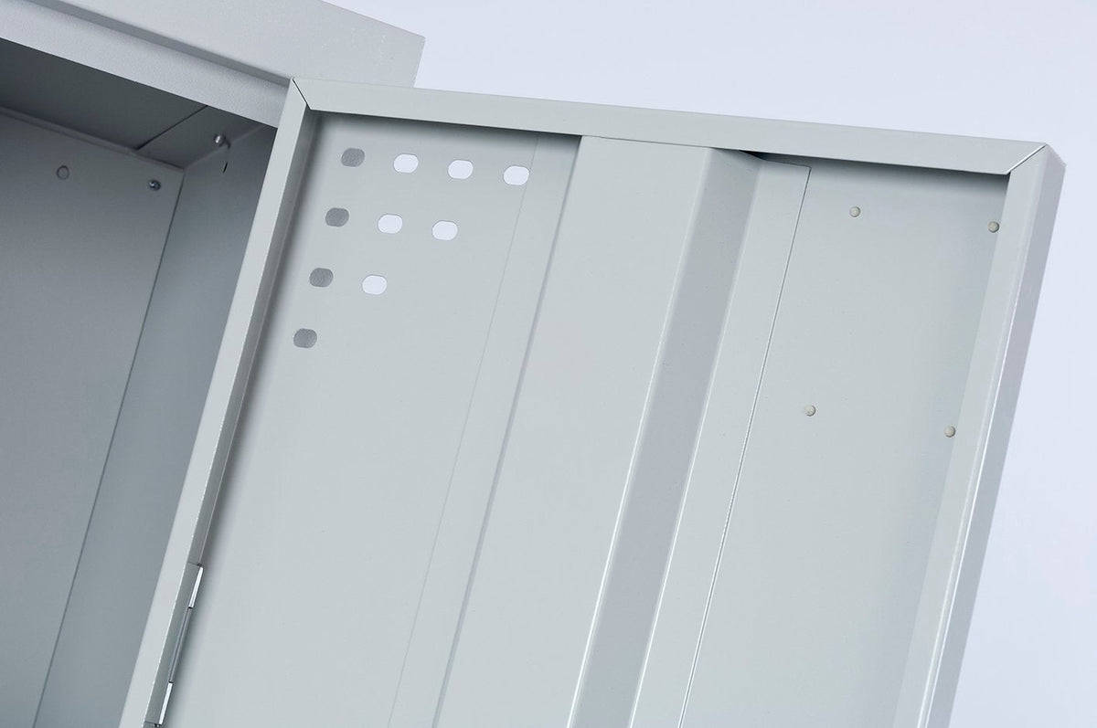 Rapidline Go 2 Door Steel Locker 305 x 455 x 1830mm Silver Grey