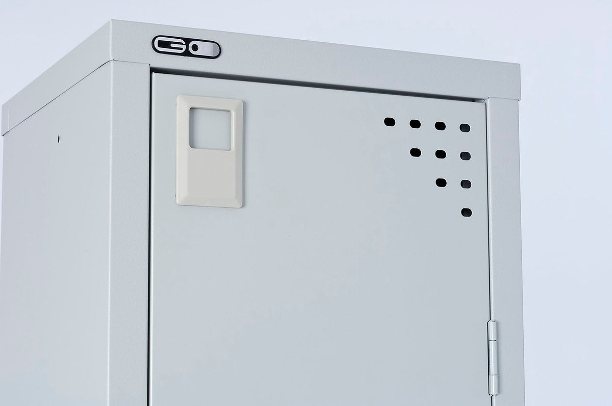 Rapidline Go 4 Door Steel Locker 305 x 455 x 1830mm Silver Grey