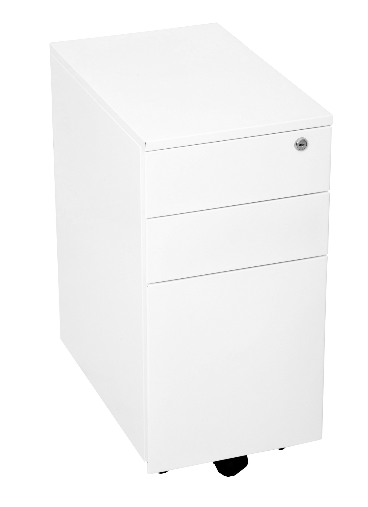 Rapidline Go Slimline Steel Mobile Pedestal 3 Drawer White China