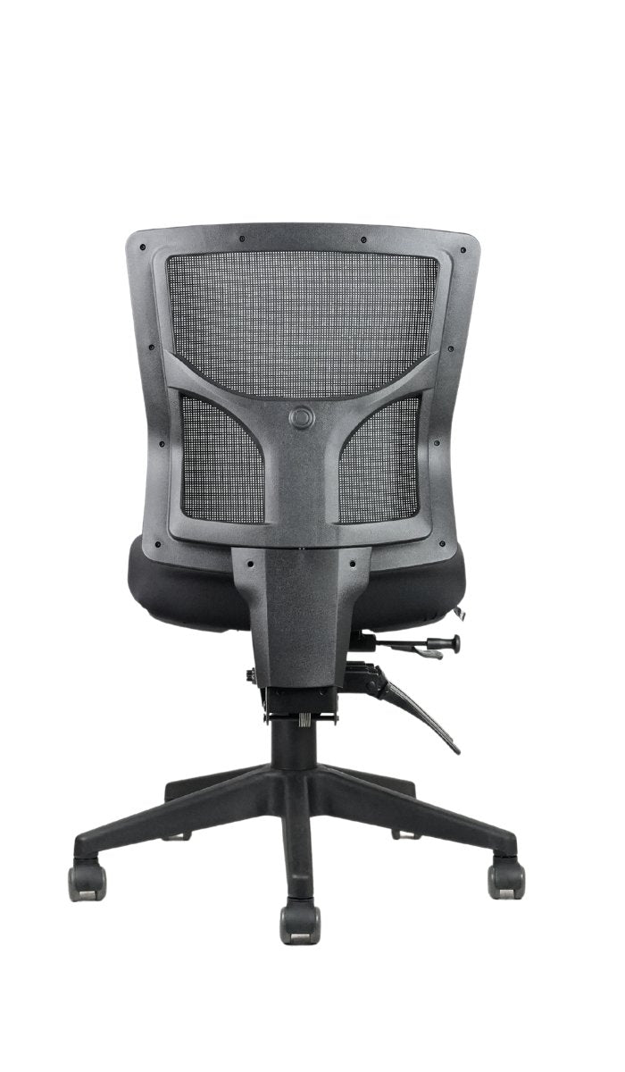 Rapidline Milan Medium Mesh Back Operator Chair Black Fabric