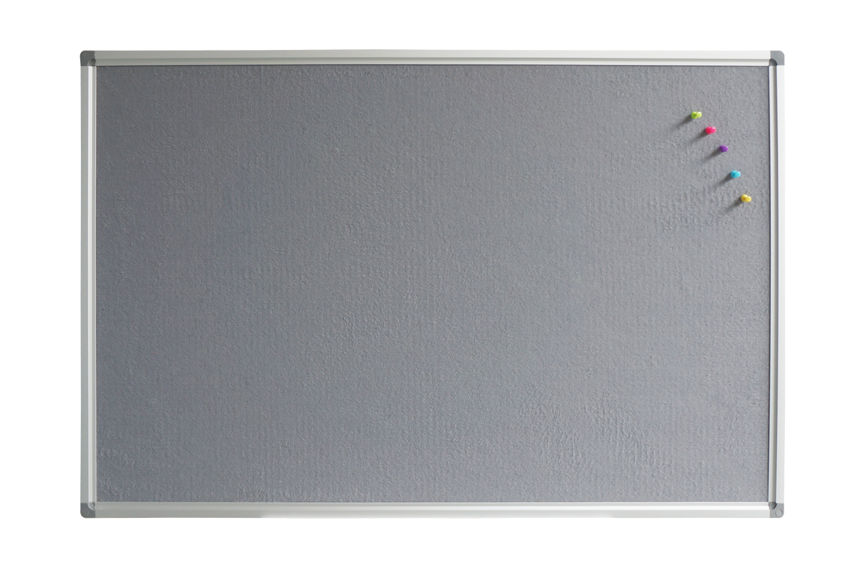 Rapidline Standard Pinboard 900 x 15 x 600mm Grey Upholstery