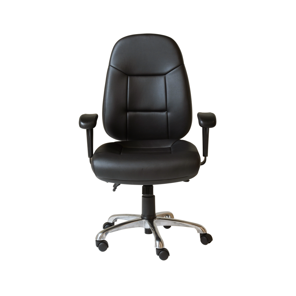 Rapidline PU300 High Back Leather Commercial Grade Chair Black PU