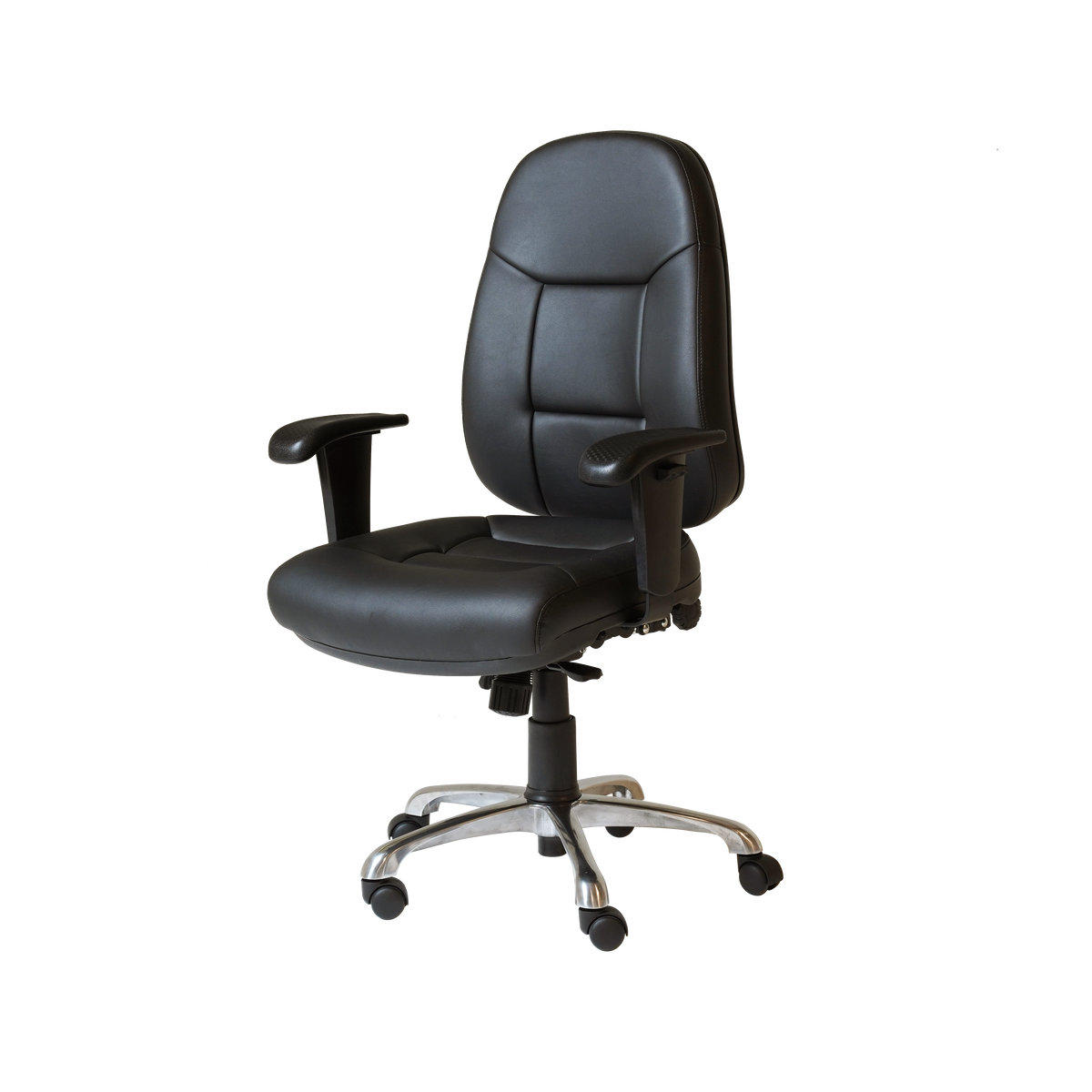 Rapidline PU300 High Back Leather Commercial Grade Chair Black PU