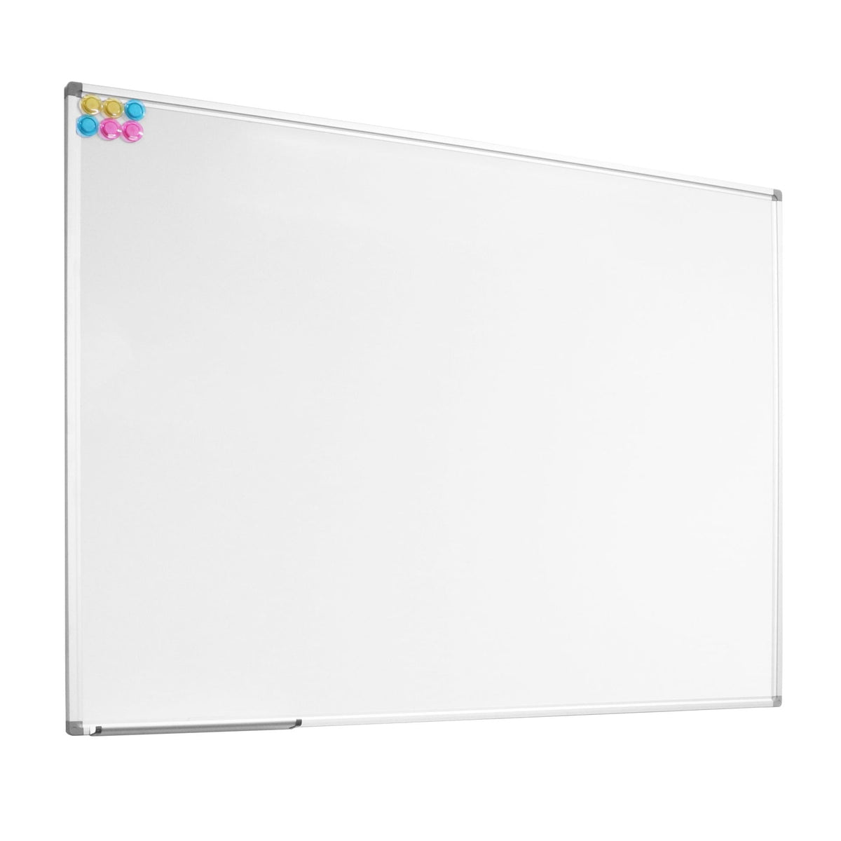 Rapidline Porcelain Magnetic Whiteboard 900 x 15 x 600mm Aluminium Frame