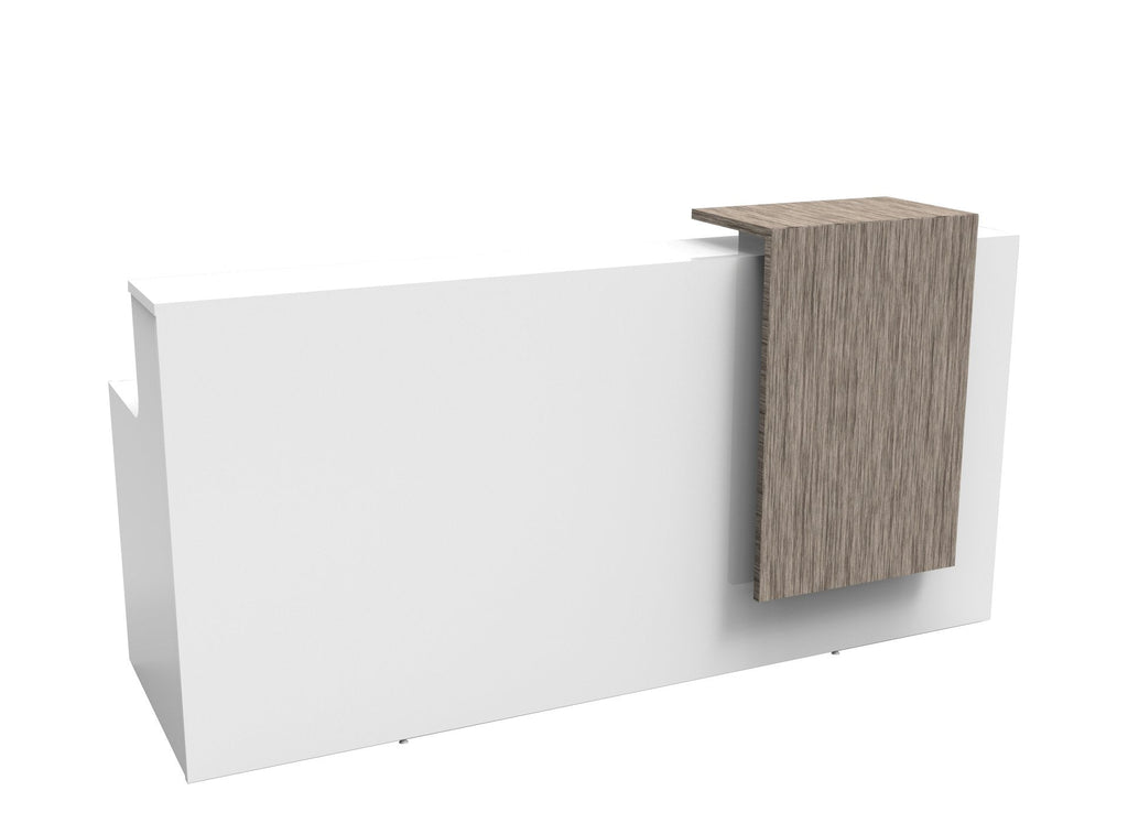 Rapidline Urban Reception Counter 2200 x 800mm Natural White / Driftwood