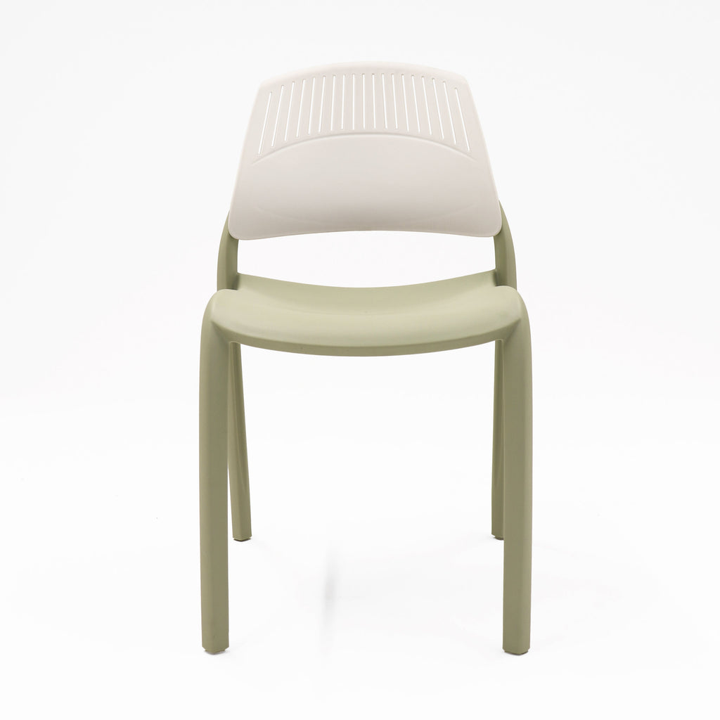 Rapidline Flexi High Back Stacking Chair Green / White