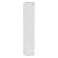 Rapidline Go 1 Door Steel Locker 305 x 455 x 1830mm White