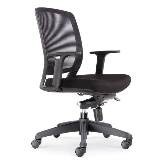 Rapidline Hartley Task Medium Mesh Back Chair Black Fabric
