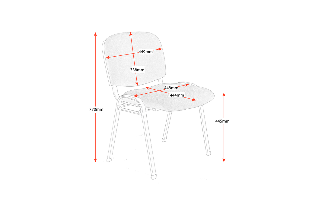 Rapidline Nova Stacking Visitor Chair Black Fabric