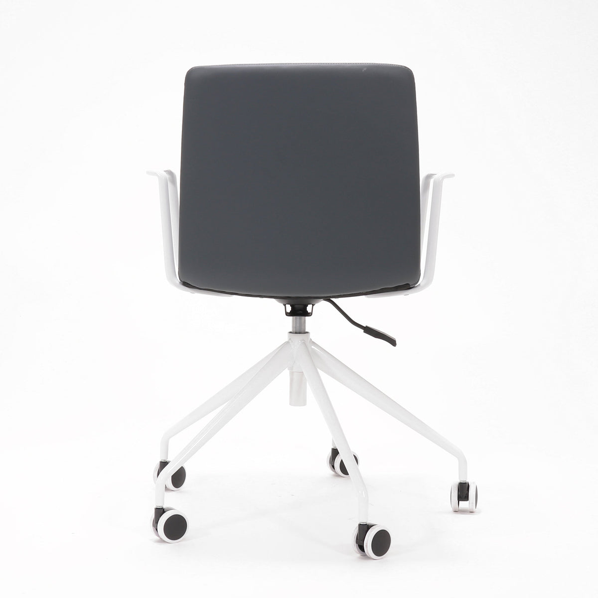 Rapidline Pixel 5 Star Breakout and Meeting Chair with Arms French Navy PU / White Base