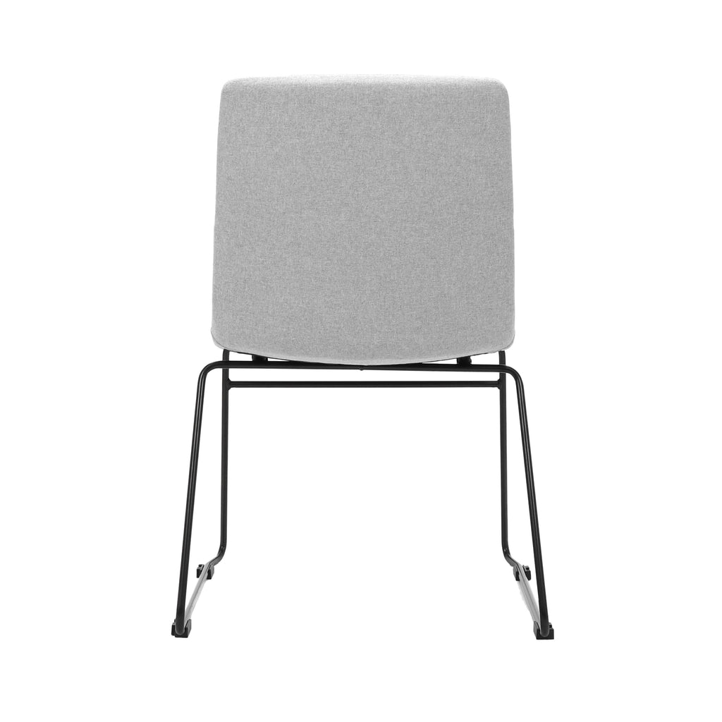 Rapidline Pixel Sled Base Breakout and Visitor Chair Light Grey Fabric / Black Base